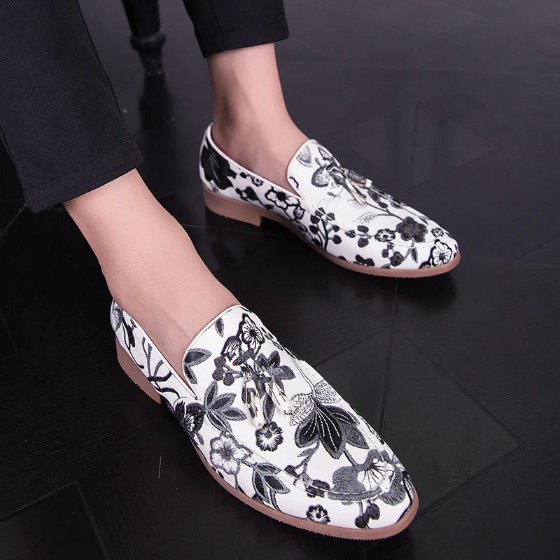Men's Pointed Toe Leather Shoes – Nightclub Dress Footwear, Sizes 40–48