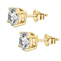 4carat Moissanite Stud Earrings with Certificate Round Brilliant Cut Diamond Earring 925 Sterling Silver Ear Studs for Women Men