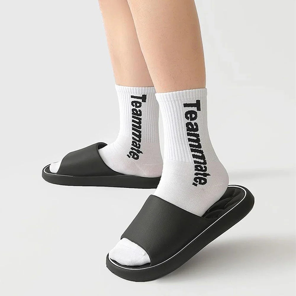 BASATU Fashion Summer Cartoon Home Shoes Non-slip Soft Slides Lithe Comfort Sandals Men Women Couple Slippers Trendy Slippers