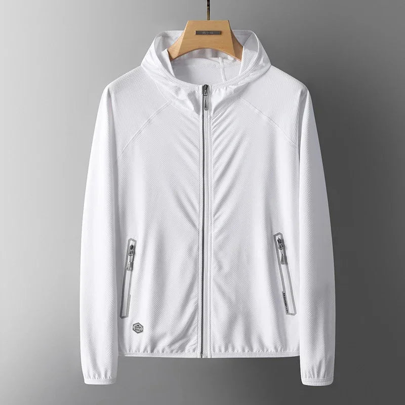 UPF50+ Summer UV Protection Hoodie Unisex Skin Coat Breathable Ice Silk Outdoor Sports Couple's Beach Street Lightweight Jacket