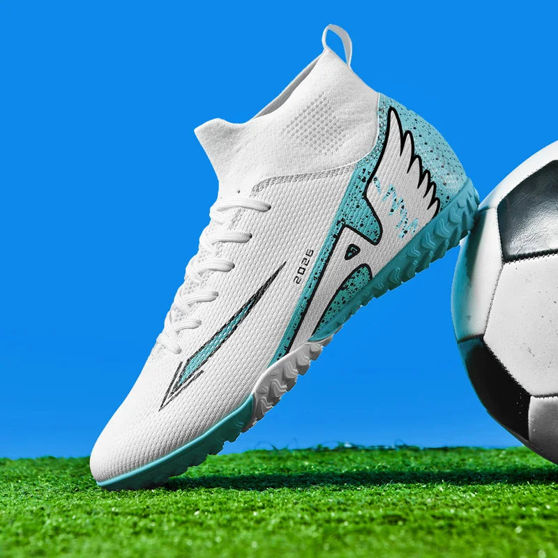 New Men Soccer Shoes Outdoor High Ankle Non-Slip Sports Shoes Ultralight Indoor Football Boots High-quality Futsal Non-Slip