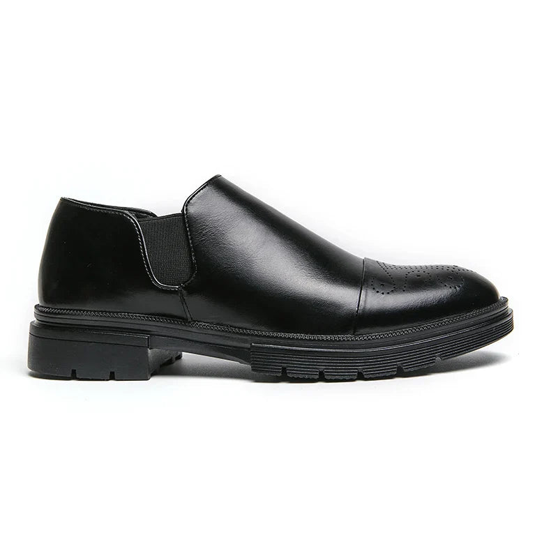 Men's leather shoes new large size fashion low heel thick sole casual loafers men's sports wedding travel shoes men's sneakers