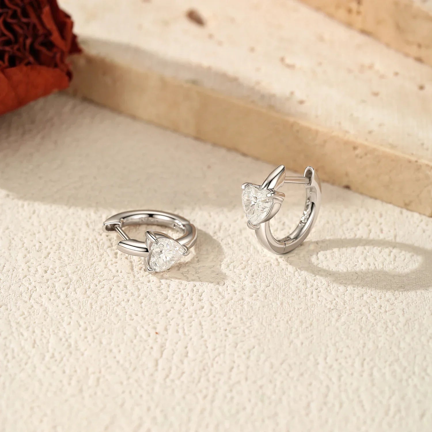 Delicate Clarity Moissanite Hoop Earrings 925 Sterling Sliver Lab Diamond Ear Buckle For Women Fine Jewelry Gifts