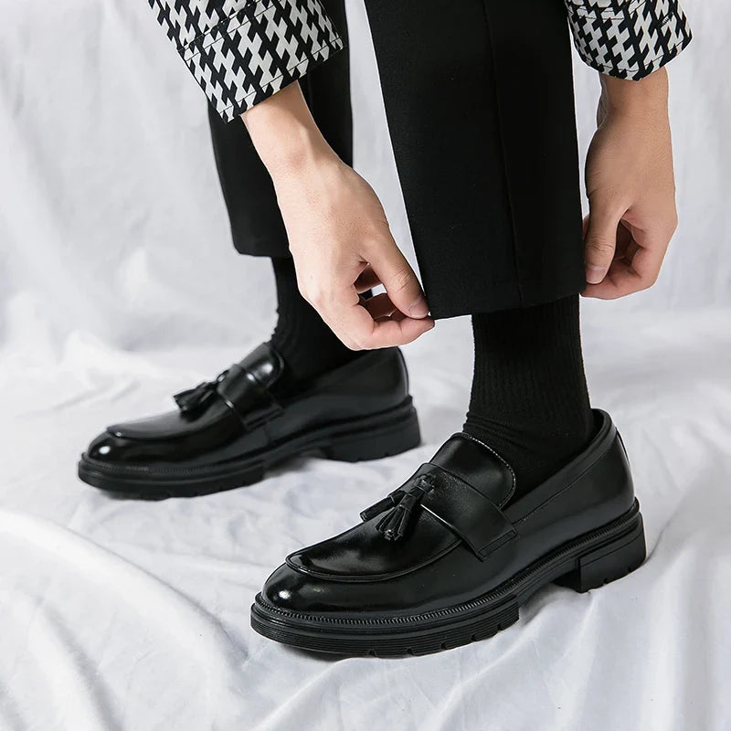 Zapatos De Hombre Loafers Men's Tassel Slip-On Comfortable Men Leather Shoes Casual Shoes Fashion Oxford Shoes Large Size 38-47