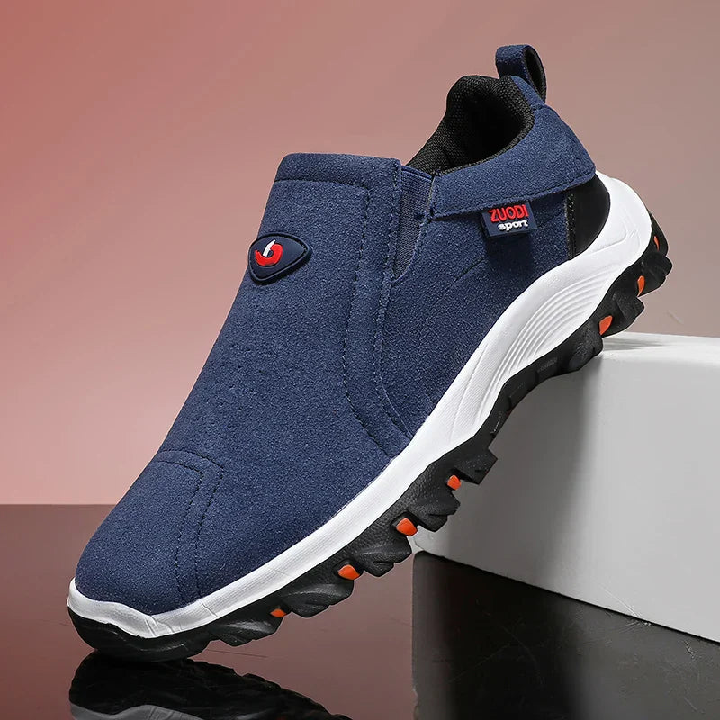 2025 New lightweight casual sports shoes, men's plaque-sized running shoes, loafers, walking and outdoor hiking shoes