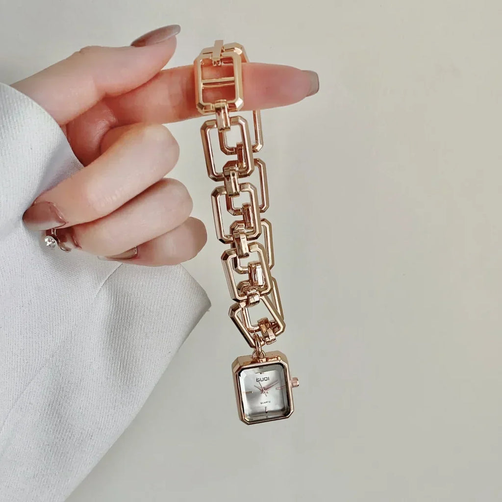 Women Quartz Watch Bracelet Square Dial Quartz Analog Women's Watches Ladies Wristwatch Elegant Female Clock Montre