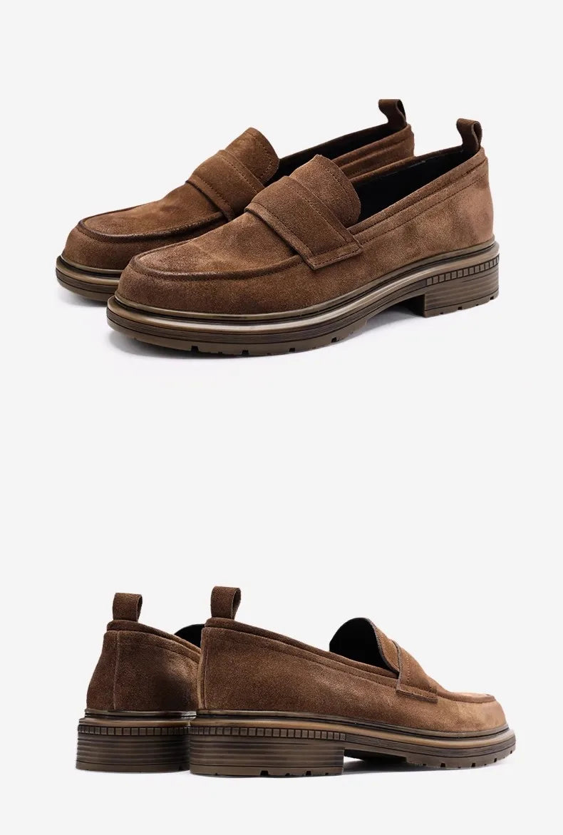 Classic Soft Cowhide Mans Loafers Spring Luxury Genuine Leather Comfortable Fashion British Outdoor Leisure Driving Shoes Man