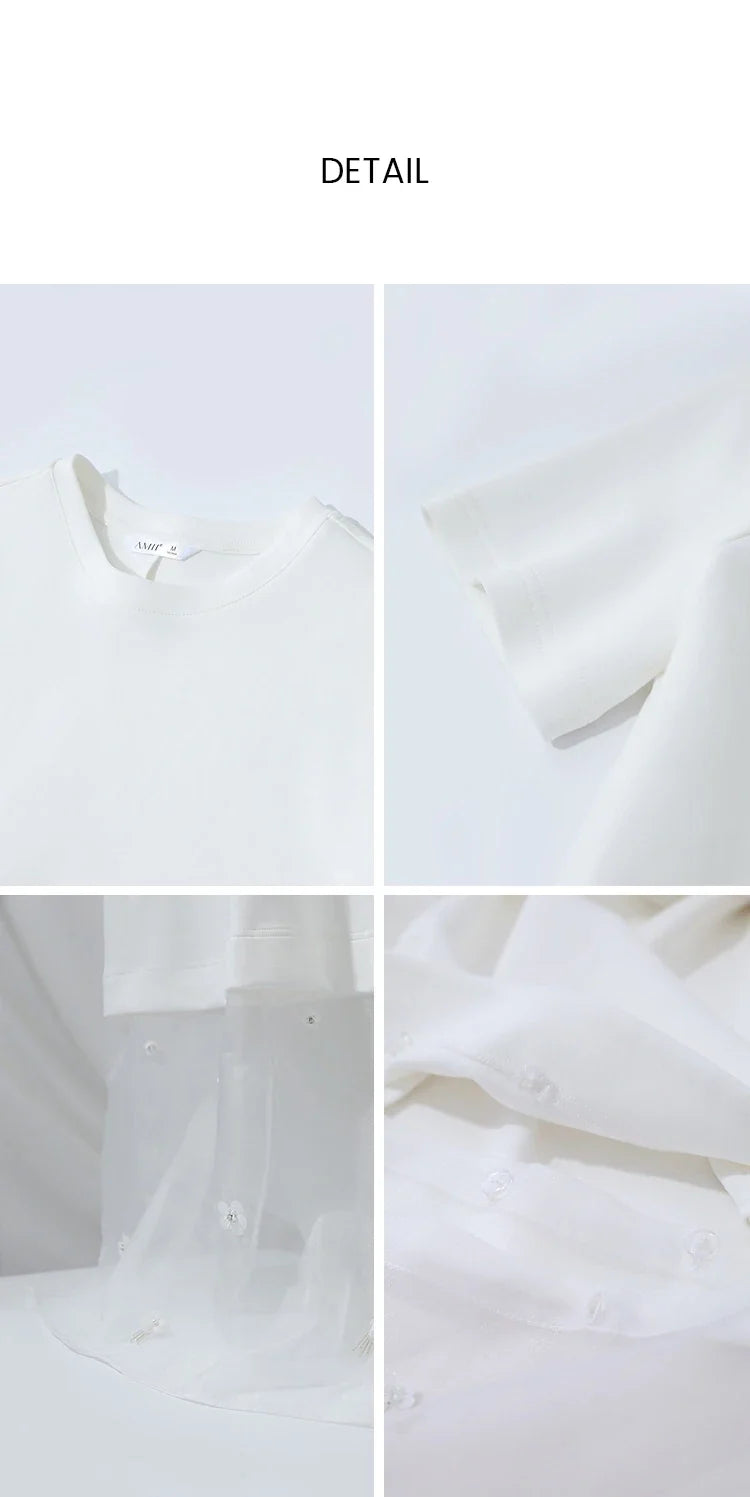 Long Dresses 2026 Autumn New Round Neck Short Sleeve Patchwork Women's Dress Removable Organza Elegant Dress Women 12651024