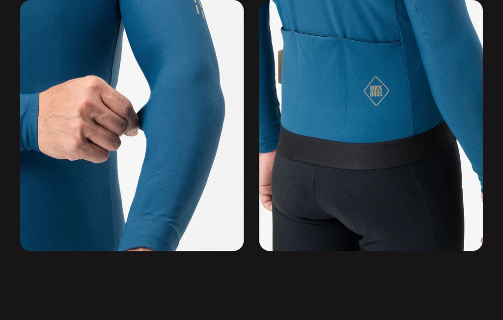 Autumn Winter Bicycle Jackets Men High Elastic Thermal Fleece Bike Coat Non-Slip Comfortable Cycling Jerseys Clothing