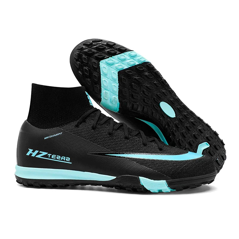 New Men Soccer Shoes Boys Cleats Adult Outdoor Breathable Football Boots Training Sport Long Spikes Non Slip Match Comfortable