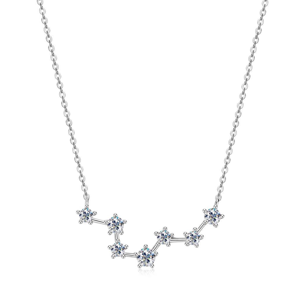 D Color VVS1 Certified Moissanite Big Dipper Pendant Necklaces S925 Sterling Silver Women's Jewelry Chains for Wedding