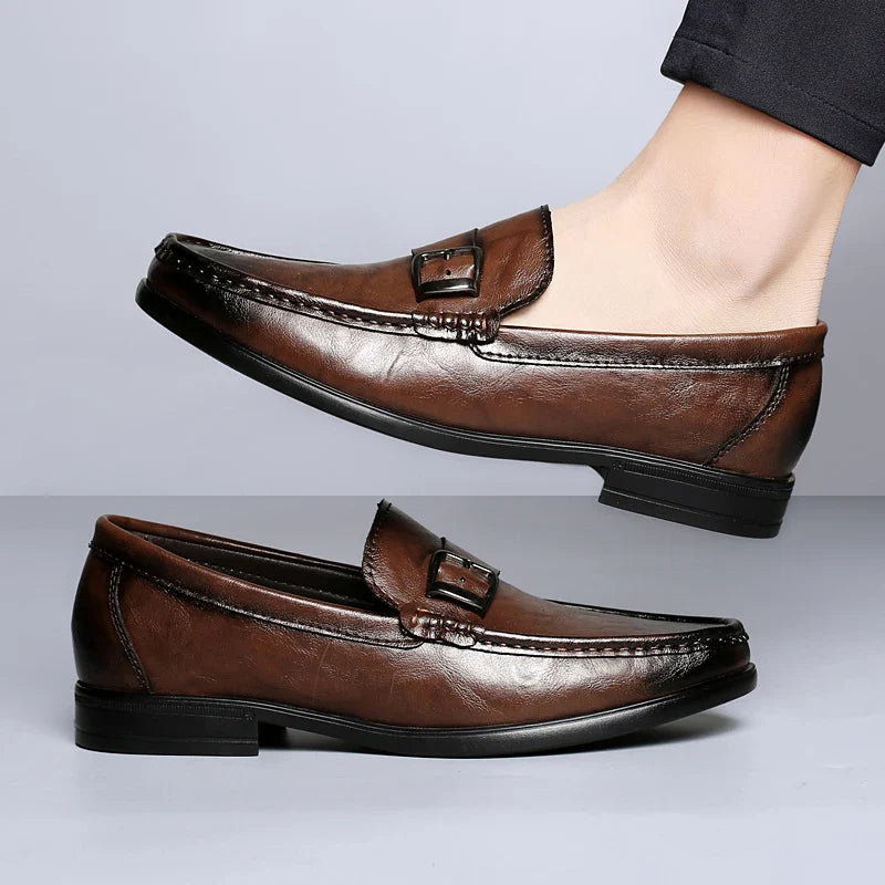 High Quality Men's Genuine Leather Loafers Handmade Casual Shoes Moccasins Slip on Walking Flats Versatile Male Business Shoes