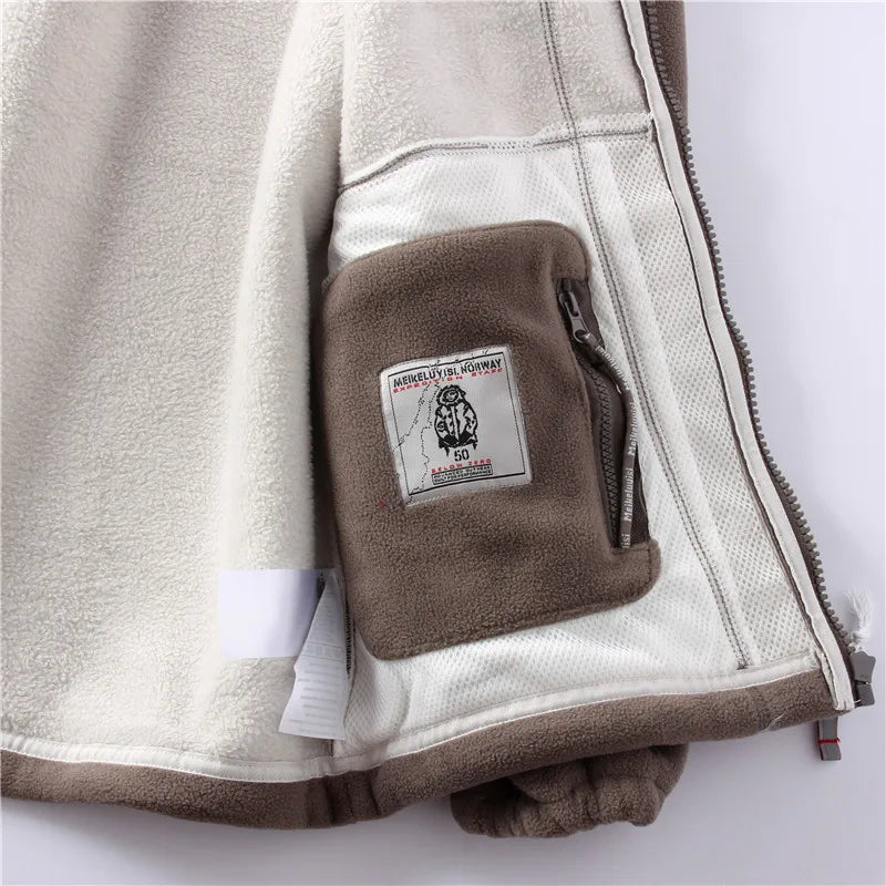 Thickened Double - Sided Polar Fleece Jacket for Men | Autumn/Winter Warm Casual Loose Fit Big Size Coat