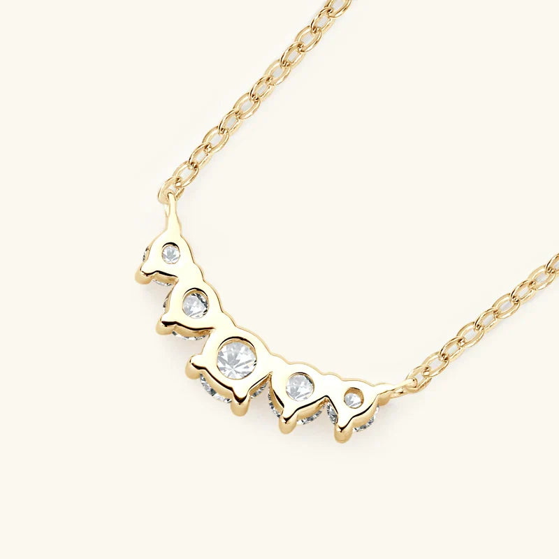 Moissanite Pendant Necklace 925 Silver Original Certified Chain For Women Exquisite Cluster Necklaces Anniversary Jewelry