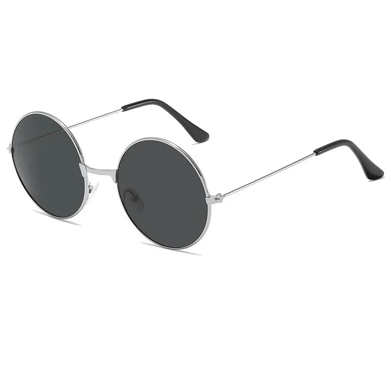 Classic Vintage Round Frame Sunglasses For Men Women Brand Design Ocean Red Yellow Metal Circle Sun Glasses Unisex Eyewear 2025