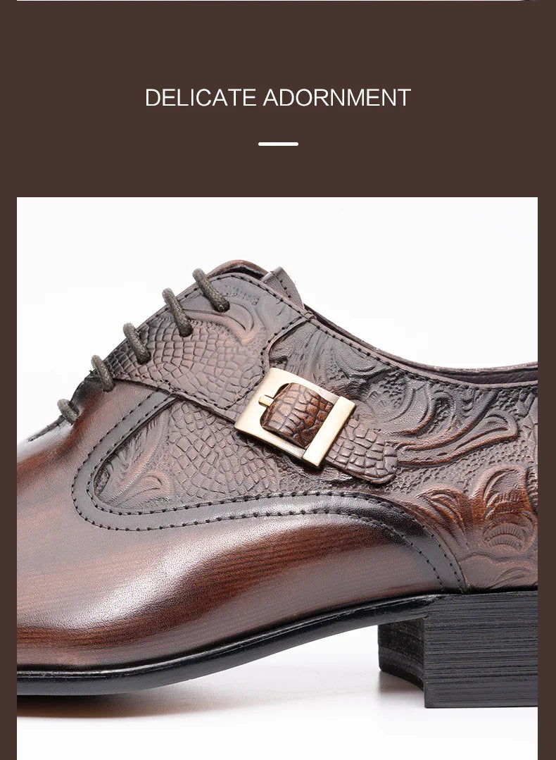 Luxury Business High-end Leather Shoes Men Oxford Shoes Elegant Formal Genuine Leather Dress Shoes European Style Men Shoes