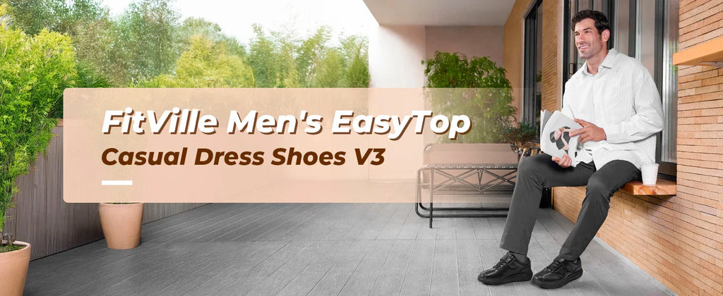 Men Wide Walking Shoes Casual Oxford Shoe Comfortable Lightweight Arch Support Non-Slip Leather Business Sneakers