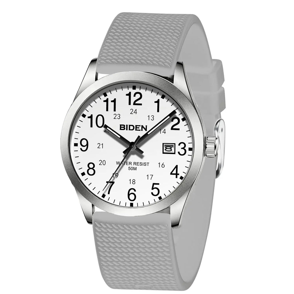 Men's Watch Simulated Quartz Sports Men's and Women's Watch 30 Waterproof Second Hand Luminous Easy to Read Dial
