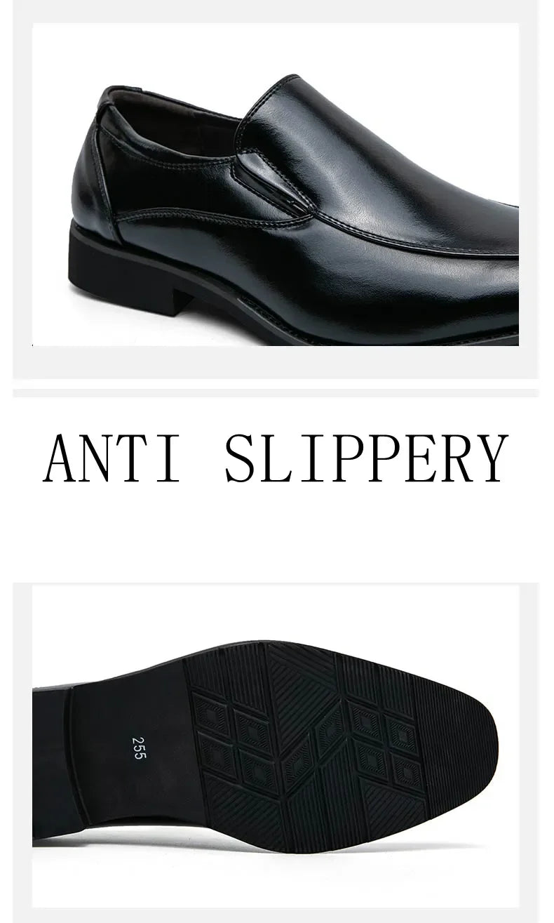 Casual Business Leather Shoes Men Loafers Formal Wedding Shoes Leisure Party Office Flats Men's Social Dress Moccasins