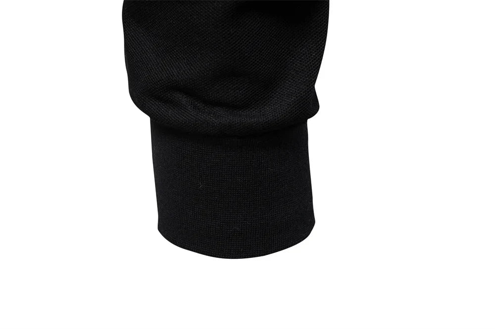 2025 Business Casual Polo Shirt Men Solid Color Long Sleeve Cotton Rich Blend Breathable Polos Male