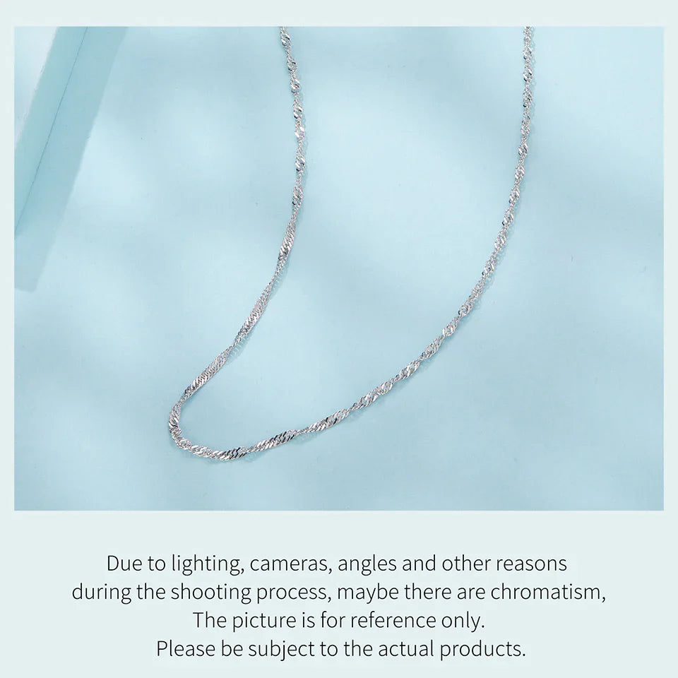 Silver Gold Plated Stackable Basic Cuban Chain Copper Flat Snake Link Chain with Clasp Adjustable for Men Women DIY Beads