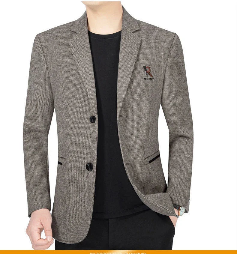 TFETTERS Brand 2026 Spring Business Blazer for Men Solid Autumn Casual Men's Jacket Blazer Fashion Single Breasted Suits Mens