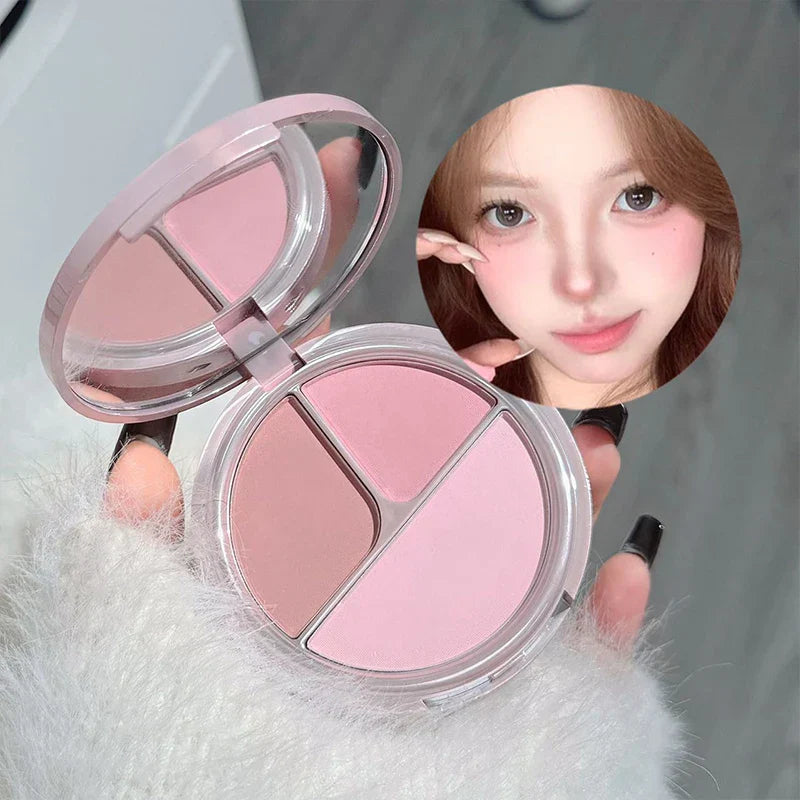 7PCs Multipurpose Makeup Sets Include 3 Matte Lip Mud,1 Pressed Powder,1 Blush,1 Eyes Palette And Necklace Cosmetics