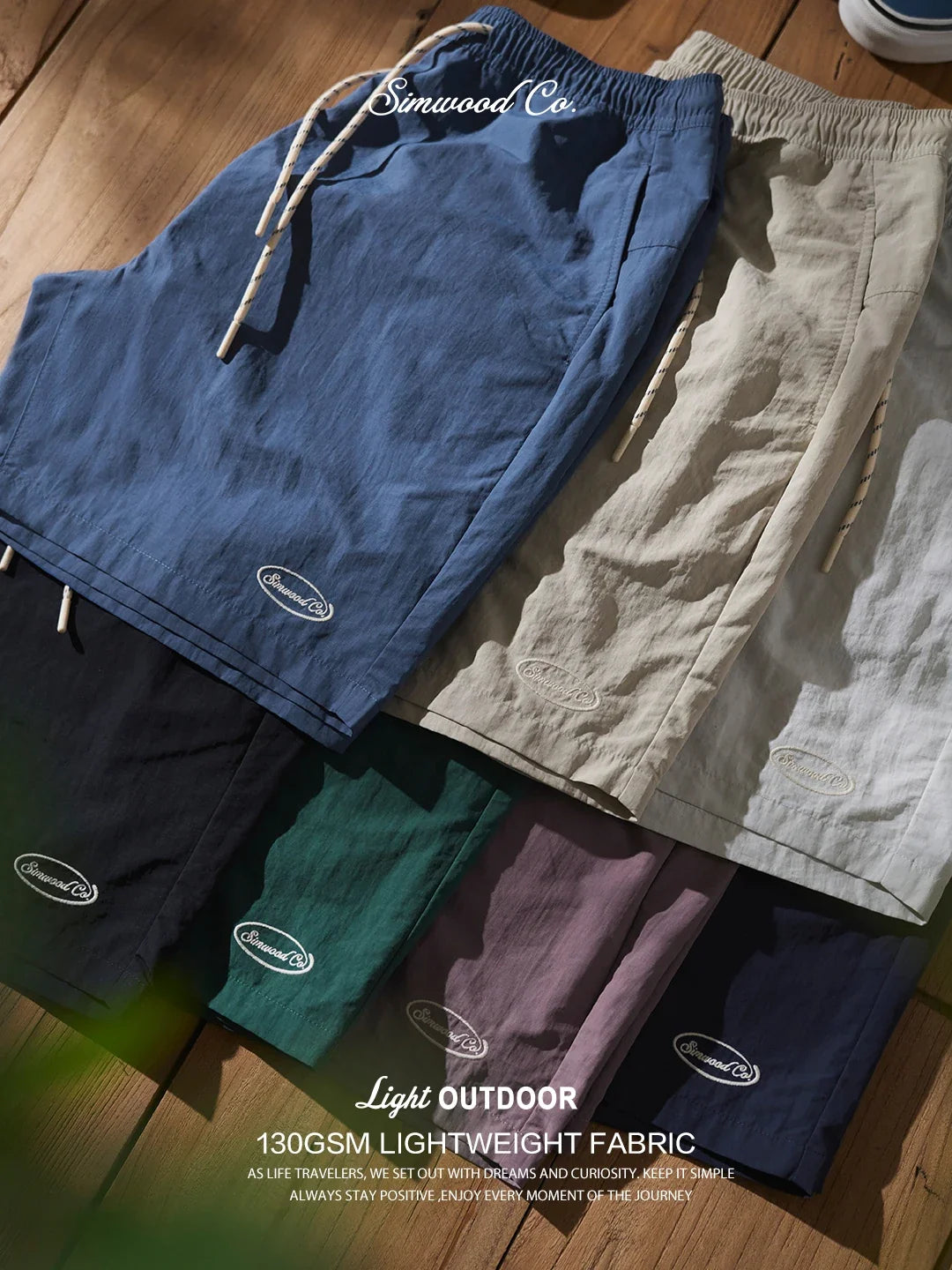 Quick Dry Nylon Shorts Loose Fit 130gsm Lightweight Summer Men's Essential Daily Wear Breathable Beach Shorts For Men