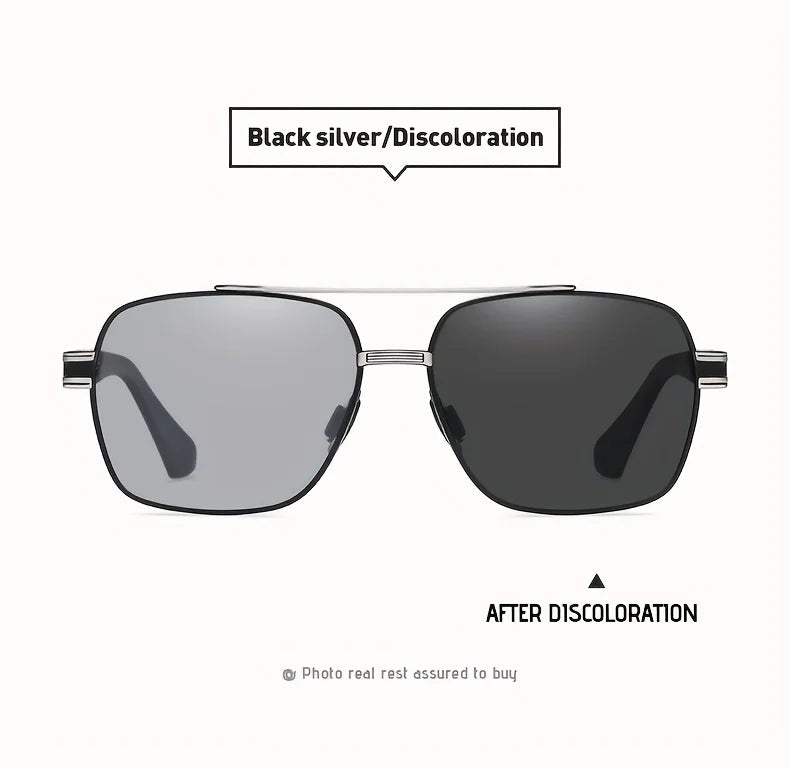 Design Square Polarized Sunglasses Man Photochromic Sun Glasses Woman Anti-glare Driving Goggles Oculos zonnebril heren