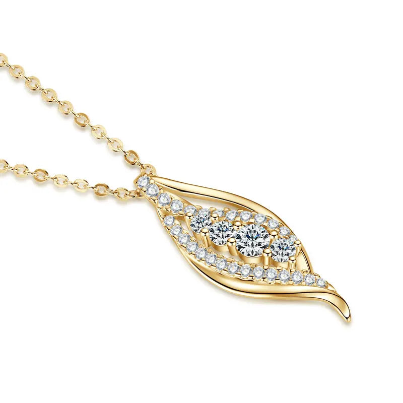 Multi-size Moissanite Pendant Necklace Chains for Women 925 Sterling Silver Wedding Fine Jewelry Gifts with Certificate
