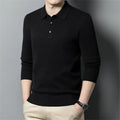 Fashion Autumn And Winter New Cashmere Sweater Men's High Quality Pullover Casual Loose POLO Knitted Bottom Shirt Jacket Shirt