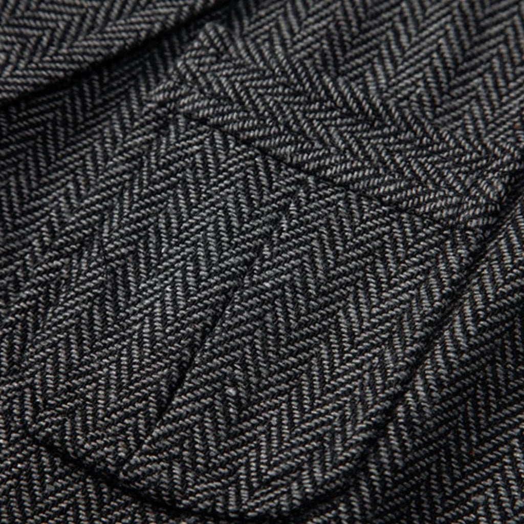 Men Vest Drak Gray Herringbone Single Button Waistcoat For Wedding Birthday Banquet Party Business Work Daily Men Suit Vest