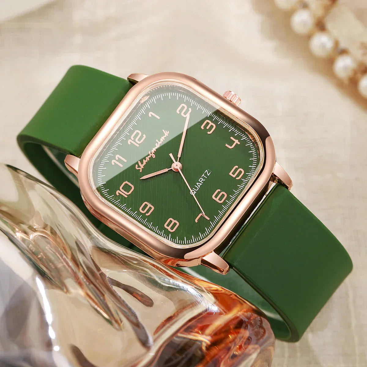 Fashion Square Women Watches Casual Silicone Strap Quartz Watch for Girls Clock Reloj Mujer