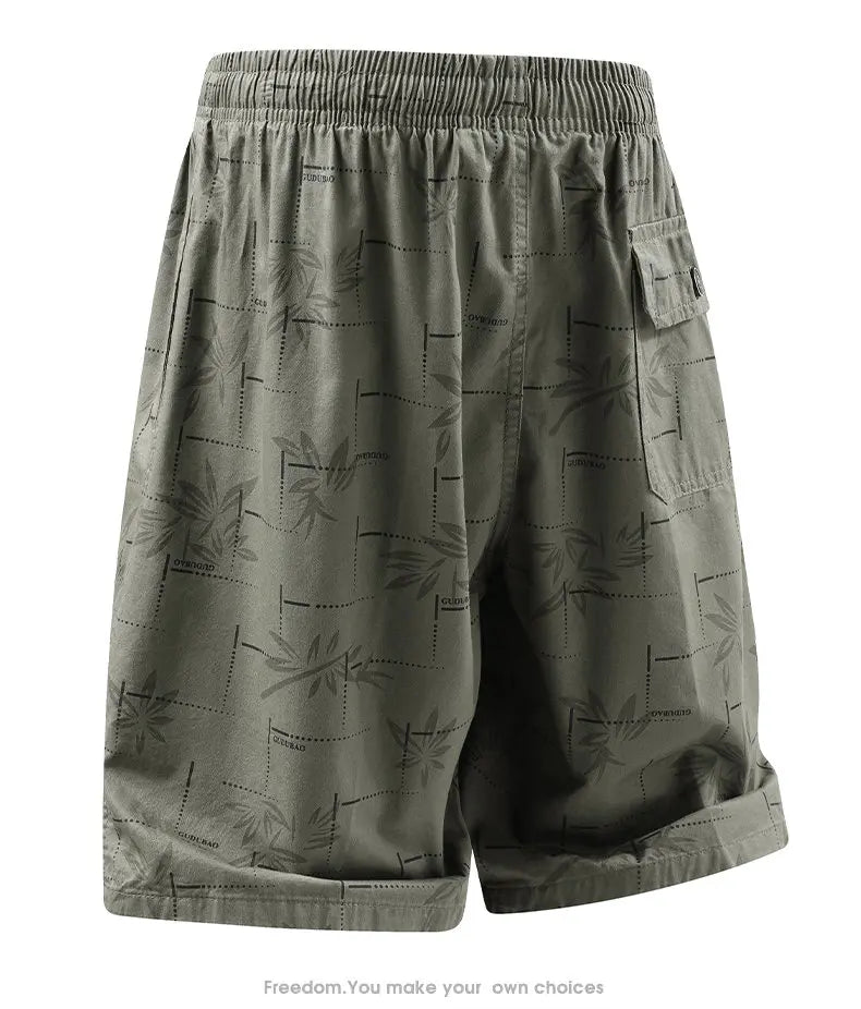 Men's Baggy Shorts Lightweight Cotton Casual Elastic Waist Drawstring Y2K Shorts Loose Fit Travel Beach Running Gym Shorts