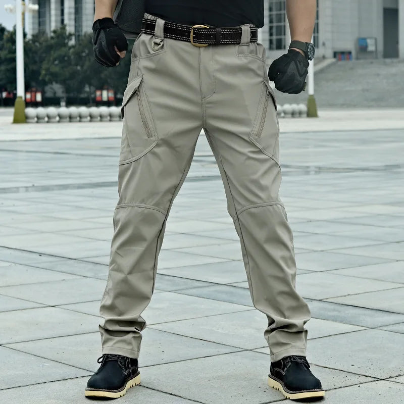 Men's Tactical Pants Elastic Cargo Trousers Casual New Autumn Waterproof Outdoor Hiking Multi-pocket Wear-resistant Cargo Pant