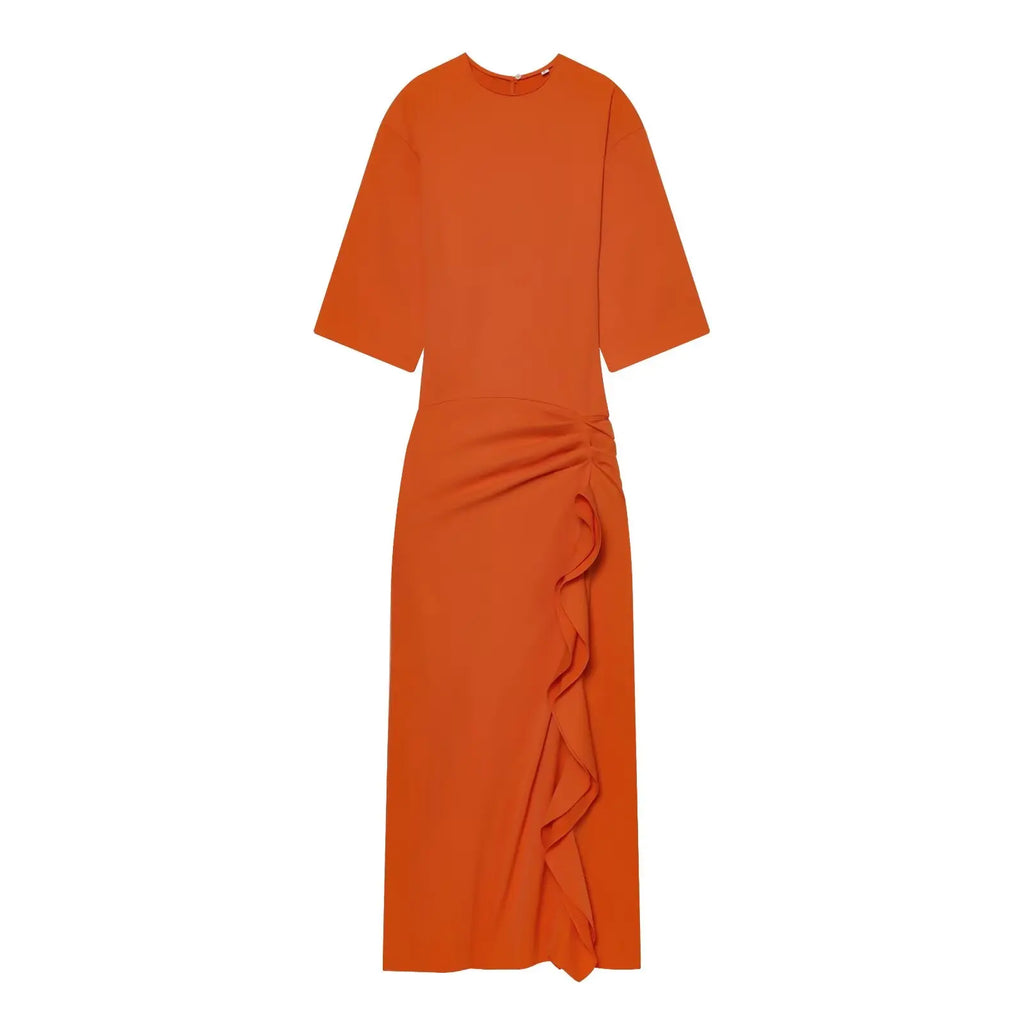 Women's Dress New Pleated Slit Midi Dress Spring Sexy Elegant Women's Long Dress
