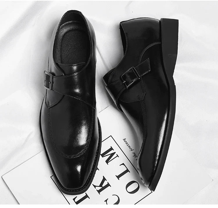 Men's Leather Shoes British Style Business Formal Derby Comfortable Fashionable Casual Footwear-SJ1112
