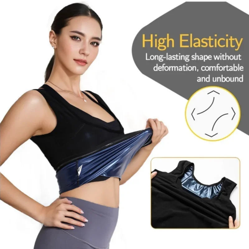 Sauna Suit for Women Body Shaper Heat Trapping Vest  Weight Loss Workout Shirt Tank Top Slimming Women Shapwear Training