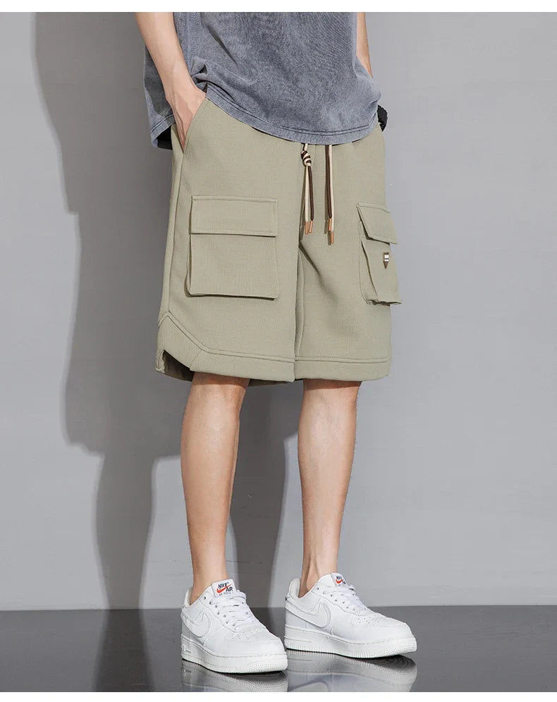 2024 Mens Shorts Summer Knee Length Casual Bermuda Male Y2k Sport Basketball Loose Cool Oversize Big Size Fashion Breeches Black