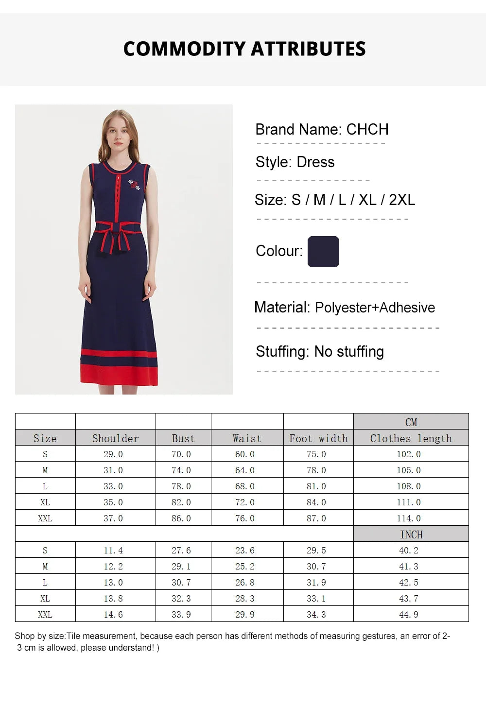 Women's Dress 2024 New Sleeveless Knitted Long Dress Simple navy blue Business Women's Wear