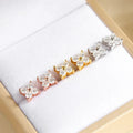 0.8CTTW 3mm All Moissanite Stud Earrings for Women Flower 4 Stones Sparkly Classic 925 Sterling Silver Earing GRA Jewelry