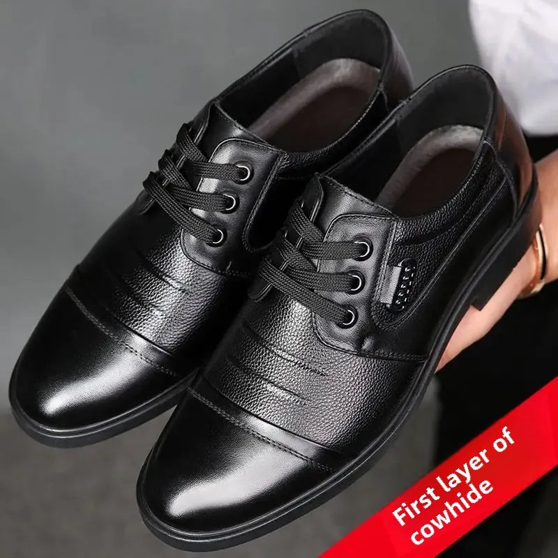 Men's Casual Leather Shoes – Breathable Slip-On Footwear for Adults EU Sizes 40–48