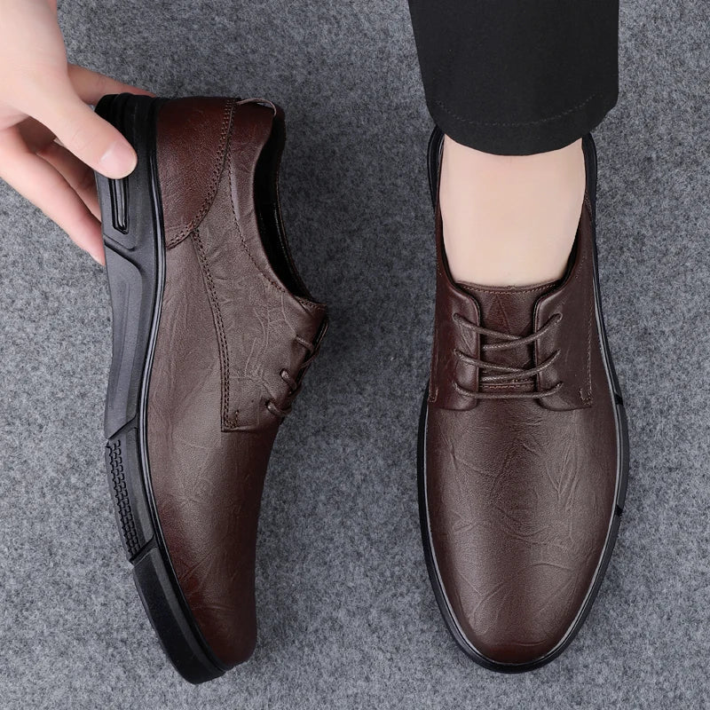 Casual Fashion Sports Shoes Social Elegance Trendy Footwear Spring Autumn Flat Formal Leather Shoes Men Business Oxfords Shoes