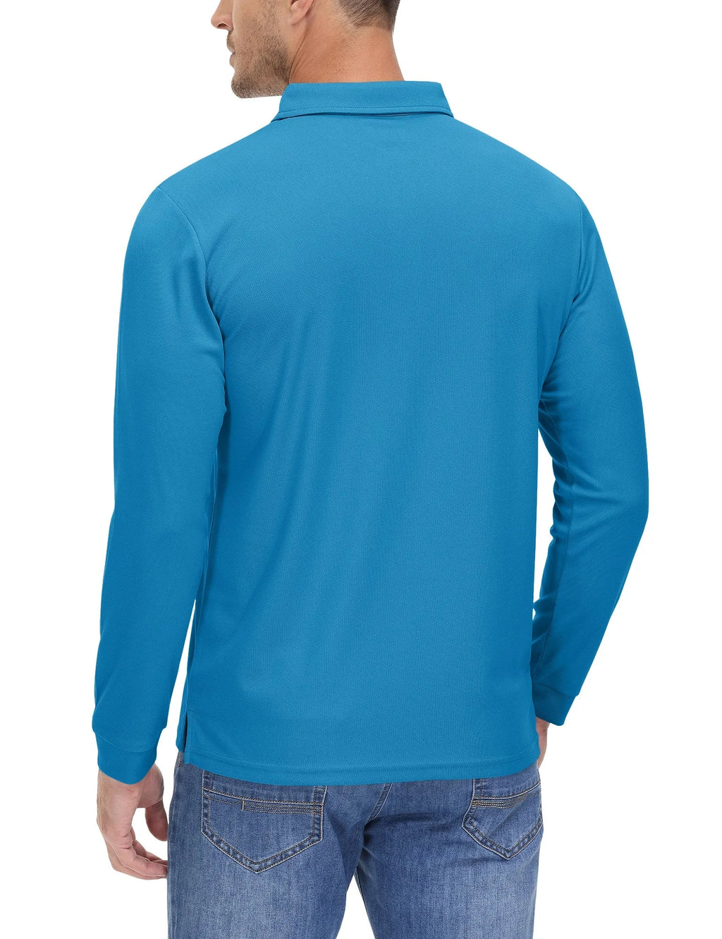 Men Sports Polo Shirts Quick Dry Golf T-shirts Breathable Work Shirts Casual Office Shirts Lightweight Top Long Sleeve