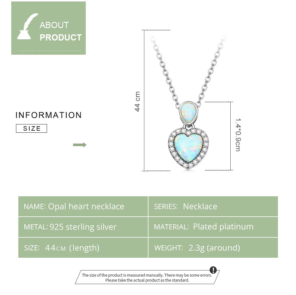 Genuine 100% 925 Sterling Silver Shining CZ Choker Necklace Heart-Shaped Pendant Chain Necklace for Women Fine Jewelry