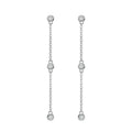 2.5mm Bubbles Tassel All Moissanite Drop Earrings for Women Sparkling Round Cut Female Jewelry S925 Sterling Silver