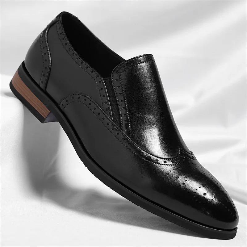Big Size New Dress Shoes for Men Summer Autumn Business Casual Shoes Male Fashion Solid Color Wedding Elegant Shoes Man