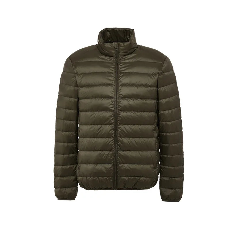 2025 0-10℃ Autumn Fashion Men's Ultra Light Duck Down Jackets Winter Feather Padded Puffy Coat Portable Warm Quilted Outerwear
