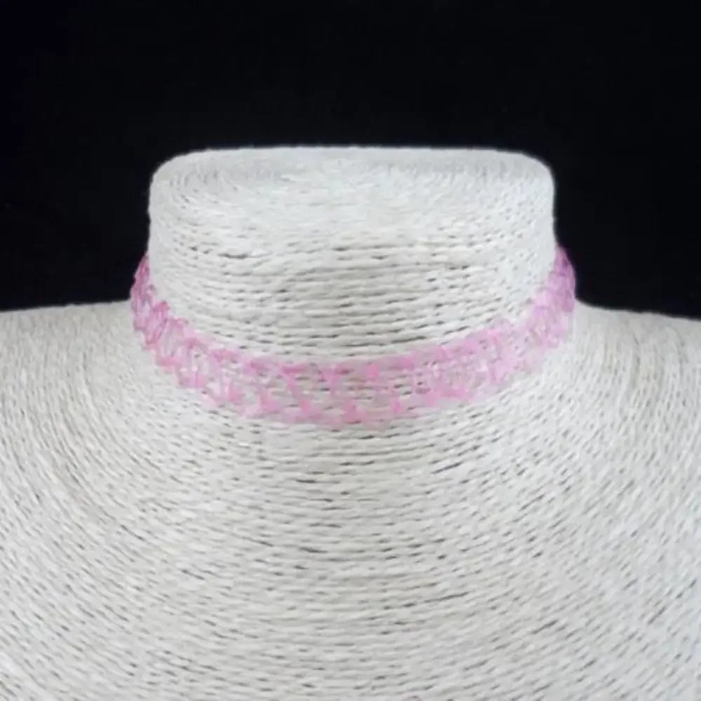 Choker Necklace Vintage Elastic Tattoo Choker Multi Color Fashion Retro Necklace Stretch Braided Fish Thread Gothic Jewellery