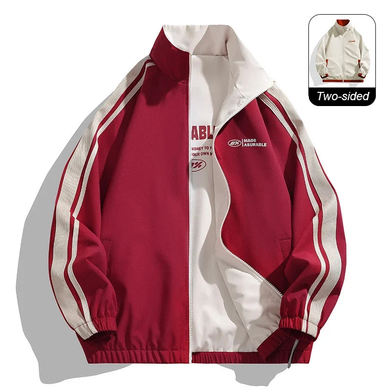 New Jacket Two-sided Long Sleeve Outdoor Men Coats Women Reversible Windproof Coats Splashproof Double-Sided Jackets Couple Top